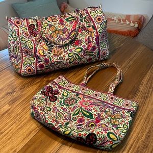 Vera Bradley duffle bag with accessory bag